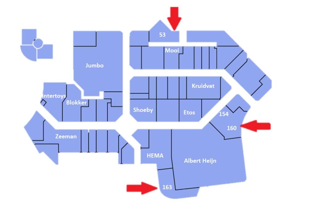 Plattegrond winkelcentrum