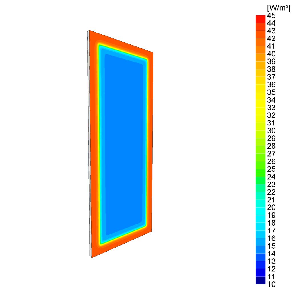 4. Resultaten 4.1. Deur type A: Multi Plus garant Light, dikte 39 mm () De resultaten van de berekening aan deur type A zijn weergegeven in de onderstaande figuur.