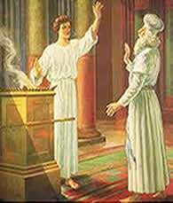 Lucas 1:5-25 Een boodschap voor Zacharias Toen de priester Zacharias dienst had in de tempel stond er plotseling een engel voor hem.