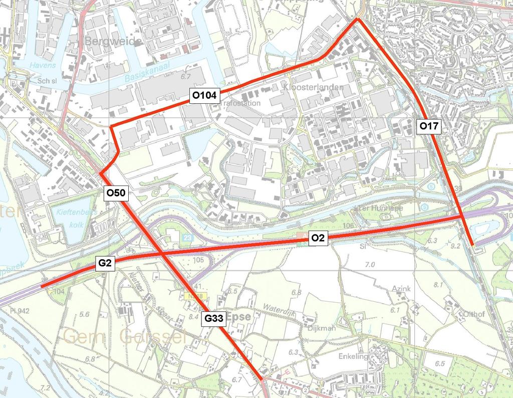 Veenoord en Bedrijvenpark A1 te Deventer 11 opgenomen zijn in de Lijst wegvakken telmethodiek juli 2010 van DVS [10]. De transportintensiteit staat in tabel 2.