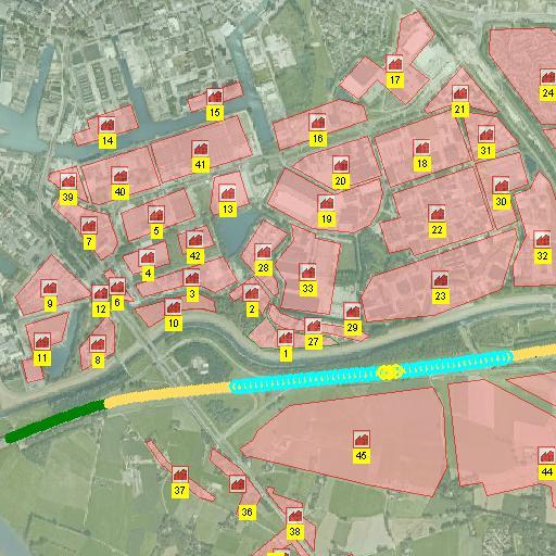 Veenoord en Bedrijvenpark A1 te Deventer 25 het ongevalspunt die de grootste bijdrage levert aan het groepsrisico van dit kilometervak. Figuur 15.