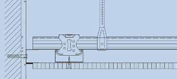 Systeembeschrijving Wandaansluiting star Bij een starre wandaansluiting wordt als scheiding van het akoestische designplafond met de wand een strook vliesverdubbelaar gebruikt.