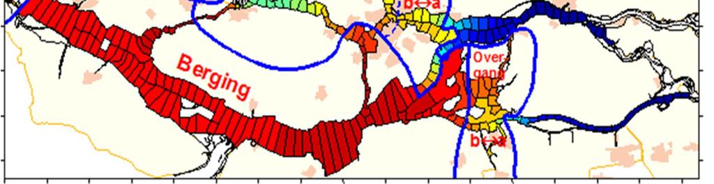 6 Modelonzekerheid waterstand per deelgebied in regio 3: Benedenrivieren Rijn Gebied Afvoergebied Lek: bovenstrooms van km 981 Boven Merwede Beneden Merwede bovenstrooms van km 968, Nieuwe Merwede
