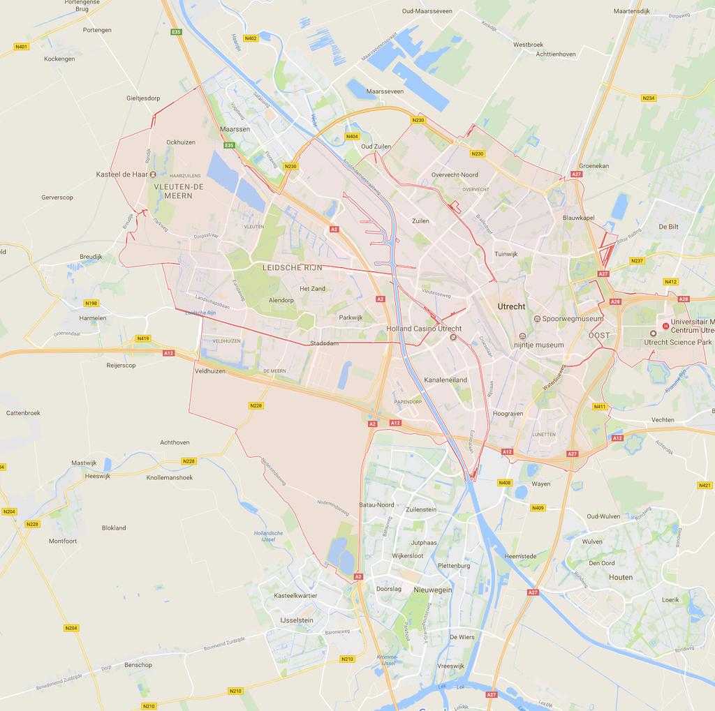 Afstand Harmelen - Utrecht slechts 15km of 35