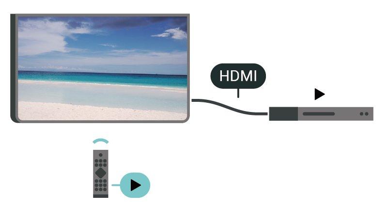 EasyLink inschakelen (Hoofdmenu) > Instellingen > Algemene instellingen > EasyLink > EasyLink > Aan HDMI CEC-compatibele apparaten bedienen met de afstandsbediening van de TV Voor 22 inch/24 inch
