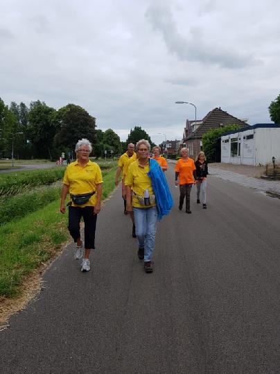 Helaas waren we niet voltallig onze ster verslaggever van de 4daagse was ziek vanaf de start wensen wij Corné heel veel beterschap en we hopen