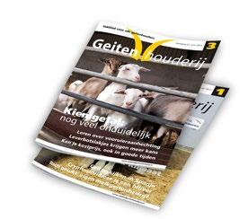 Vakblad voor alle geitenhouders Mediagids 2018 Bladformule De redactie schrijft over alles rondom de geit zoals gezondheid, lammmerenhuisvesting, voedingsadviezen en opfoktips hoe de buurman het doet.