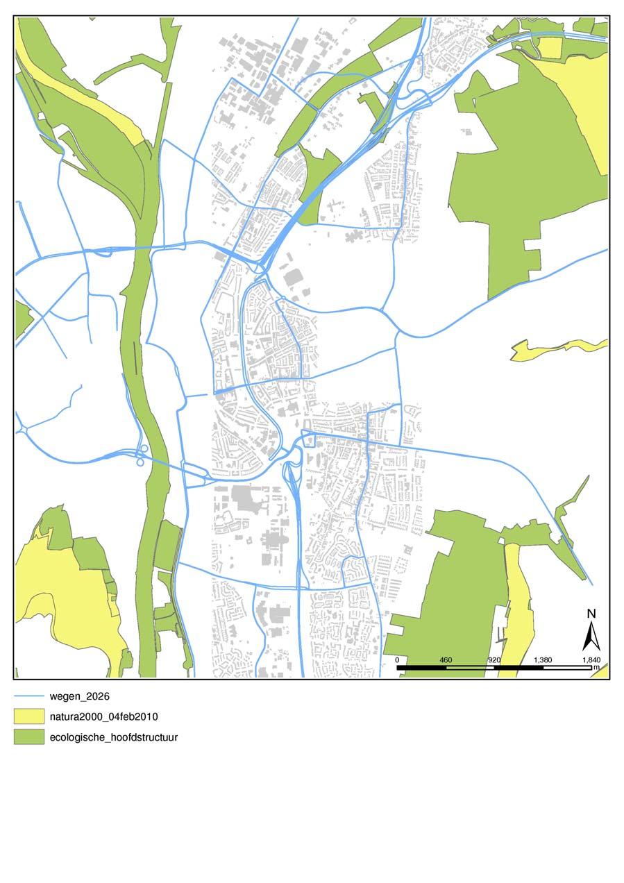 Figuur 5-17 EHS en Natura 2000-gebieden (licht