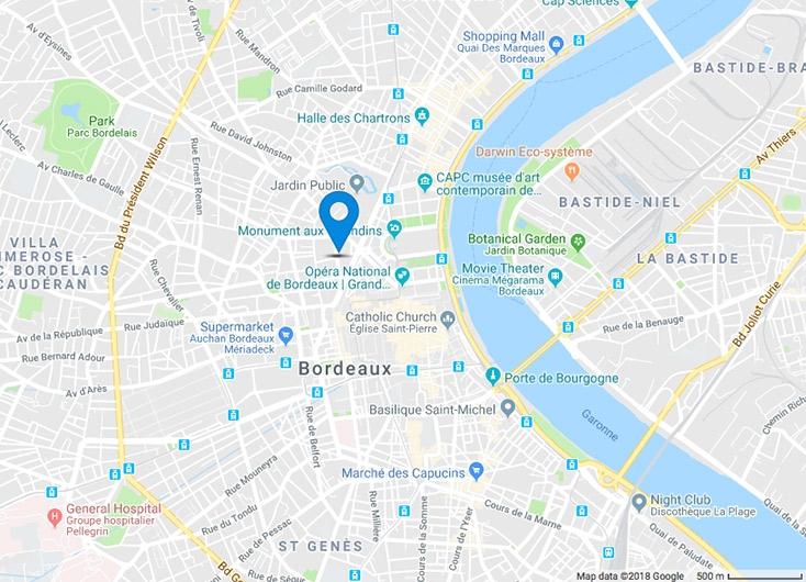 Waarom kiezen voor deze school? Stadscentrum Je school bevindt zich in het centrum van Bordeaux, op twee minuten van de bekende Place des Quinconces.