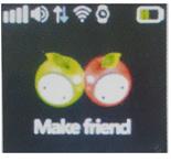 5 Make friends Klik op het icoon om 2 horloges vrienden te maken.