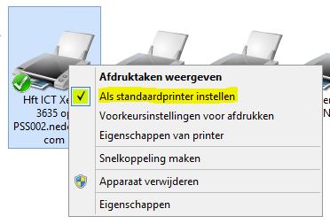 standaardprinter instellen aan te vinken Voor mini PC en laptop gebruikers: bovenstaande procedure