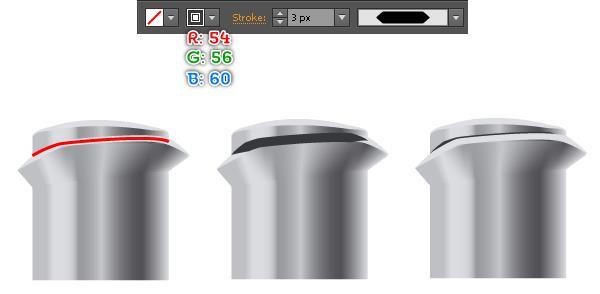 Houd het nieuwe object geselecteerd en druk twee keer op ( Ctrl + Left Square Bracket ) om het achter de draad te verbergen.