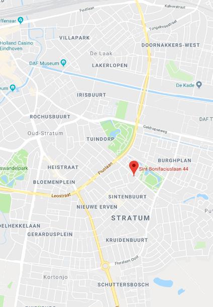 Ligging: De Sint Bonifaciuslaan 44 is gelegen in de Sintenbuurt, stadsdeel Stratum.