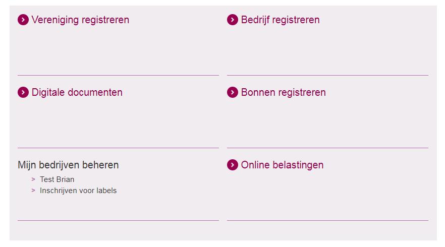 C. Bedrijfsgegevens aanpassen 1. Surf naar https://mechelenbon.mechelen.be/aanmelden 2. Geef je gebruikersnaam (=e-mailadres) en wachtwoord in het paarse veld in: 3.