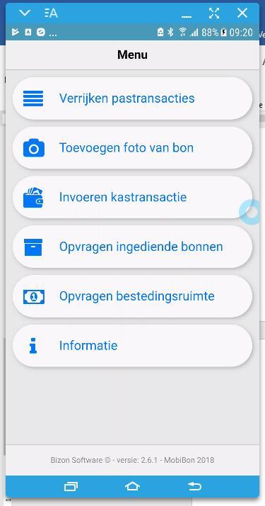 Opties en tegels Welke opties en tegels beschikbaar zijn in de native app is aan te sturen in de web.config van de website/webservice.