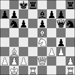 Wit : Jelmer Jens Zwart : Dimitri Reinderman 1.e4 d5 2.exd5 Dxd5 3.Pc3 Da5 4.d4 c6 5.Lc4 Lf5 6.Ld2 e6 7.Pge2 Pd7 8.Pg3 Lg6 9.Pd5 Dd8 10.Pf4 Pb6 11.Lb3 Dxd4 12.De2 O-O-O 13.Pxg6 hxg6 14.O-O-O Dh4 15.