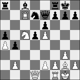 De zwarte manoeuvre Te8/Lf8 was daarentegen wel effectief en bereidt een klassieke opstoot voor: 15...Pc5 16.Lg1 e5 17.fxe5 Txe5 Slaat het beleg voor pion e4. 18.Pf3 Te7 19.Pd2 Tae8 20.Lxc5 dxc5 21.