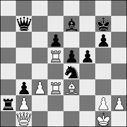 40.h3 Pf6 0-1 Wit : Henk Vedder Zwart : Bruno Carlier 1.e4 g6 2.h4 h5 3.d4 Lg7 4.Lg5 c5 5.c3 cxd4 6.cxd4 Db6 7.Pc3 Pc6 8.Pd5 32...Ke5?? 32...Kc5 33.