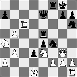 Topscorers zijn dit jaar Huibert Logmans en Steef Bergakker met 5½ punt Wit : Roel Leezer Zwart : Huibert Logmans Aantekeningen: Jan Timmerhuis 1.e4 Pf6 2.e5 Pd5 3.c4 Pb6 4.d4 d6 5.exd6 cxd6 6.