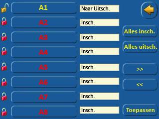 Indien een zone is overbrugd dient u eveneens te bevestigen.