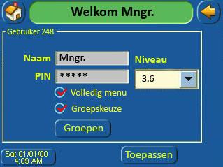 WIJZIGEN CODES (VERVOLG) WIJZIGEN CODES (VERVOLG) Kies het niveau en de