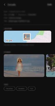 Apps en functies De details van afbeeldingen en video's weergeven U kunt bestandsdetails zoals mensen, locatie en basisinformatie weergeven.