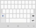Basisfuncties Het toetsenbord wijzigen Tik in de navigatiebalk op om het toetsenbord te wijzigen. Als u het toetsenbordtype wilt wijzigen, tikt u op selecteert u het gewenste toetsenbordtype.