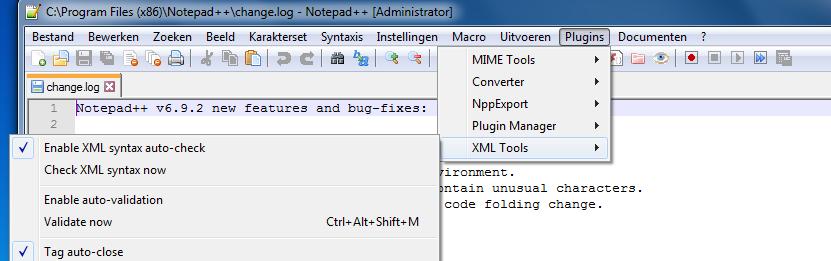 Omzetten XML-bestand van SIKB0101 verse 9 naar verse 10 Voorwaarden: - Notepad++ moet zjn geïnstalleerd; Is dt net het geval, dan kun je deze downloaden van https://notepad-plus-plus.org/.