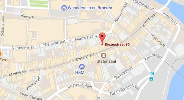Algemene gegevens Adresgegevens Diezerstraat 85 8011 RC Zwolle Oppervlakte Totaal ca. 95 m² Begane grond ca. 86 m² Verdieping ca. 9 m² Te huur vanaf ca.