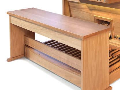 Het meubel van uw orgel Kleur hout afwerking: Blank Eiken (standaard)