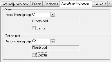 Assortimentsgroepen Assortimentsgroepen zet u in principe éénmalig over, tenzij u wijzigingen in uw