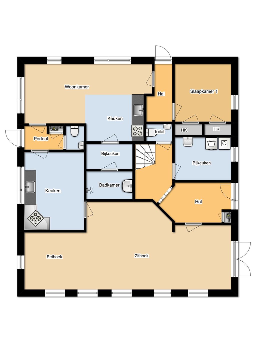 Plattegrond Begane grond