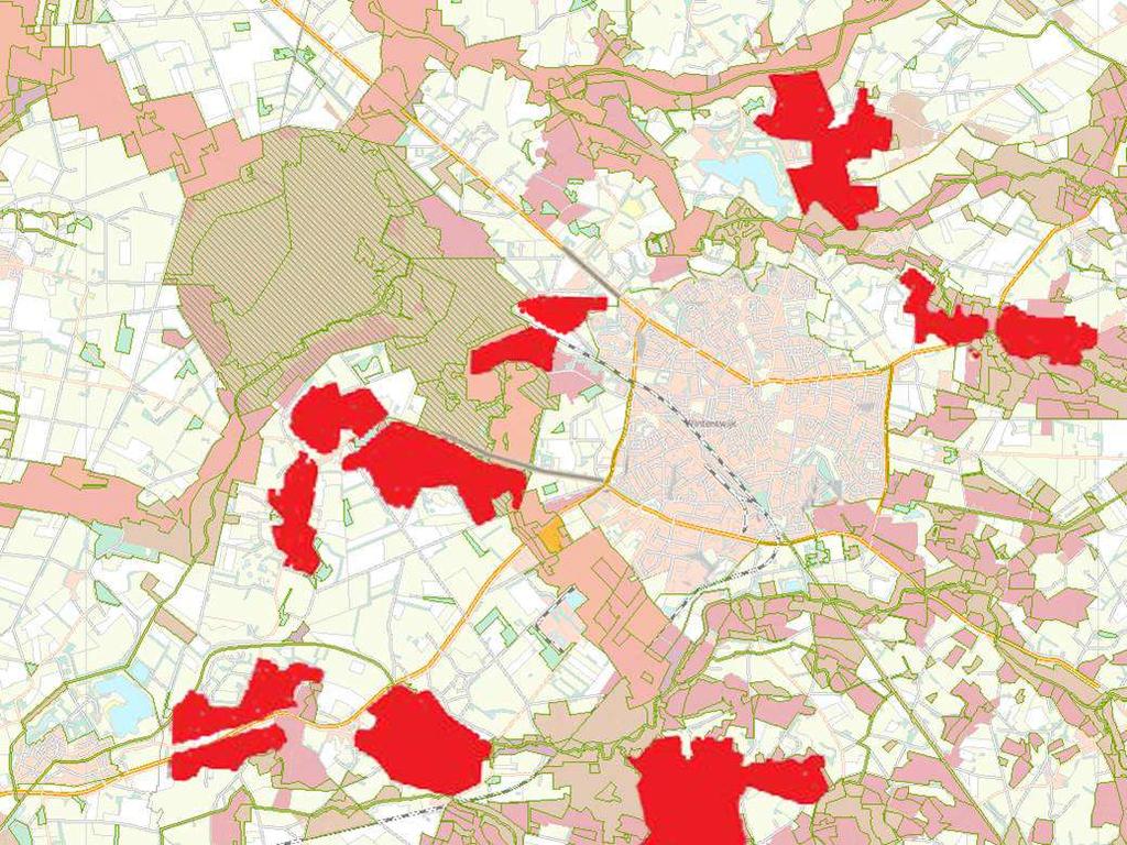 Landgoedvisie opties: druk op deel buitengebied Winterswijk neemt toe Groene druk Korenburgerveen Druk