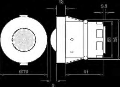 58) Verkrijgbaar in zwart en wit Infrarood ontvanger voor afstandsbediening 303 SC Toepasbaar tot een hoogte van 15 meter