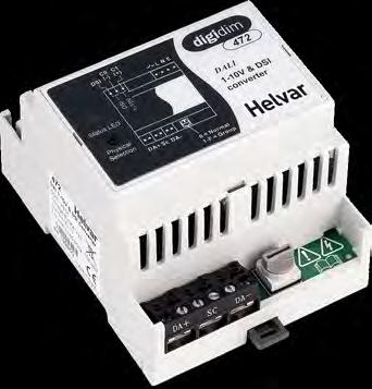 472 CONVERTER NAAR 1-10 V 474 CONTROLLER NAAR 0/1-10 V, BROADCAST De 472 converter maakt het mogelijk om naar 1-10 V te converteren voor het aansturen van elektronische VSA s/led-drivers.