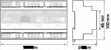 Schakelaar voor handmatige groep selectie Status LED L N E C0 C1 L N E 1-10V C0(-) C1(+) L N E Hoge inschakelstroom relais Aansluiting voor overbruggingscontact voor externe signalen LED display en