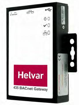 503 AV-INTERFACE 435 BACNET GATEWAY De 503 AV-interface zorgt voor twee-weg communicatie tussen een RS232 apparaat en het Helvar systeem. De 503 is een DIN-rail component.