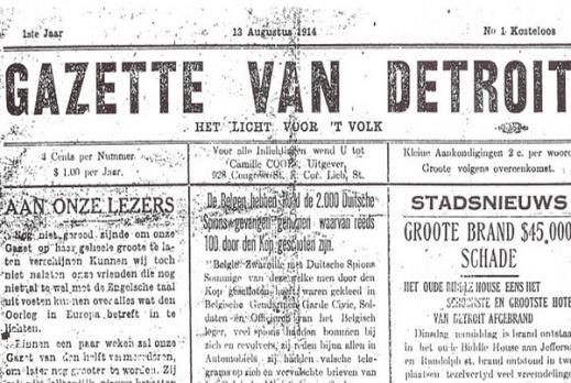 Gazette van Detroit houdt ermee op Aan het begin van de twintigste eeuw trokken tienduizenden mensen uit België naar de Verenigde Staten. Ze hoopten op een nieuw en beter leven.