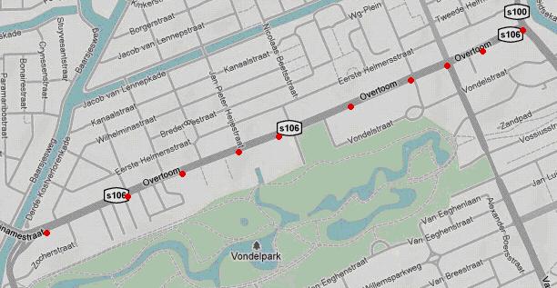 Bijlage I Brief en bijlage resultaten driewekenmeting Overtoom Meetlocaties op de Overtoom Er hebben in totaal 5 meetbuisjes gehangen op 0 verschillende plekken.