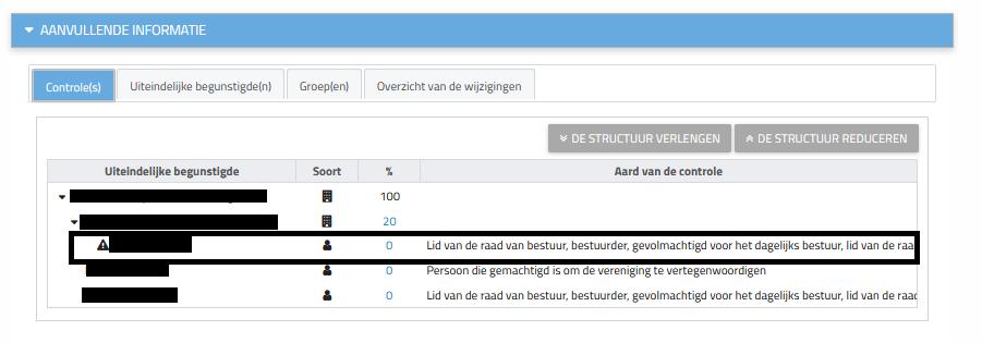 Dit scherm verdwijnt vanaf het ogenblik dat de tussenliggende entiteit de door u geregistreerd informatie heeft