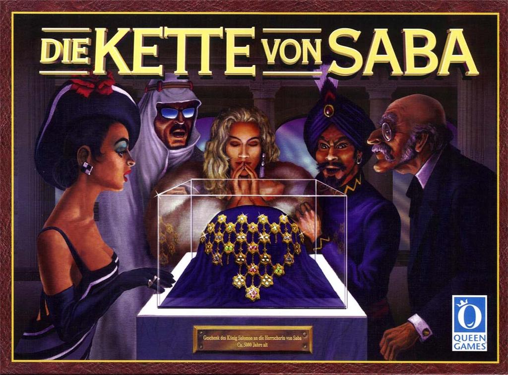 De voorgeschiedenis Die Kette von Saba Queen Games, 1997 EBEL Martin 3-7 spelers vanaf 8 jaar ± 90 minuten Ongeveer 5.