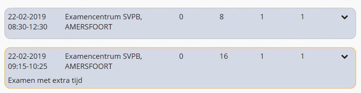 Het is ook mogelijk om te zoeken naar zowel reguliere als verlengde examens, door in het zoekveld Verlengde examens te kiezen voor Alle examens.