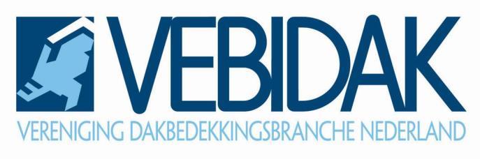 Groningenhaven 4, 3433 PE Nieuwegein, Postbus 1248, 3430 BE Nieuwegein tel.: 030 6063238, fax: 030 6061569, BTW NL5989292B01 E-mail: info@vebidak.nl, Internet: www.vebidak.nl KvK: V 40122501, ING Bank 69.