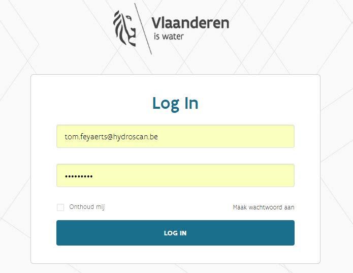 Login - procedure Login aanmelden met bij VMM gekend e-mail adres