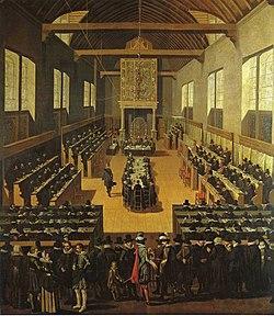 Vierhonderd jaar geleden vergaderde de synode in Dordrecht. Je weet inmiddels wat een synode is: een vergadering waarop afgevaardigden uit alle kerken van een kerkverband bij elkaar komen.