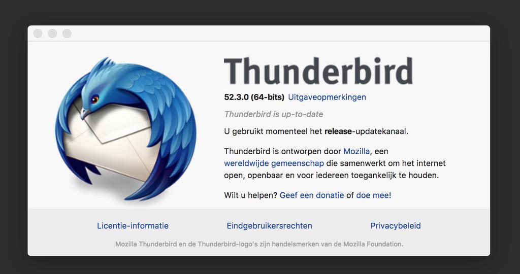 E-MAIL PROGRAMMA THUNDERBIRD INSTALLEREN We kiezen voor het mailprogramma Thunderbird omdat dit een gratis en zeer uitgebreid mailprogramma is.