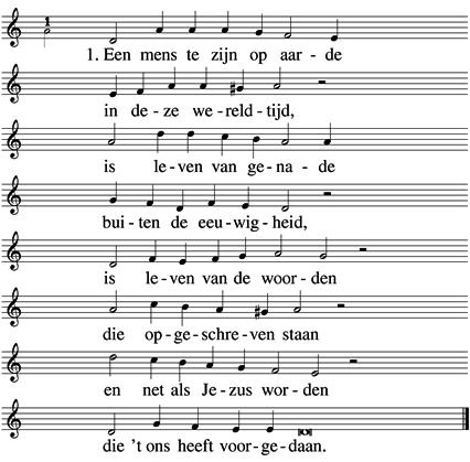 2. Een mens te zijn op aarde in deze wereldtijd, is komen uit het water en staan in de woestijn, geen god onder de goden, geen engel en geen dier, een levende, een dode, een mens in wind en vuur. 3.