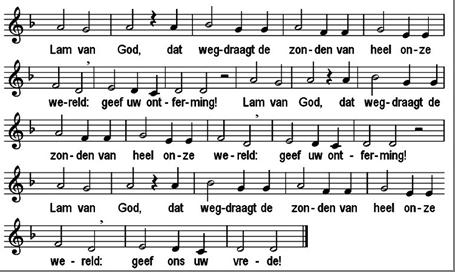 Wij zingen 408e Delen van brood en wijn Tijdens de rondgang zingt de cantorij: Neemt en eet met elkaar tekst Henk Jongerius, melodie trad.