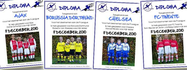 AFSLUITING NAJAARSSEIZOEN Op zaterdag 11 december 2010 werd het najaarsseizoen van de F-League op feestelijke wijze afgesloten.