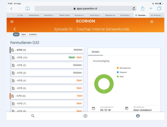 zorgprofessionals: je begeleider geeft hier feedback en een EPA score (zie voor uitleg over EPA de documenten en kennisclips hierover op de website)